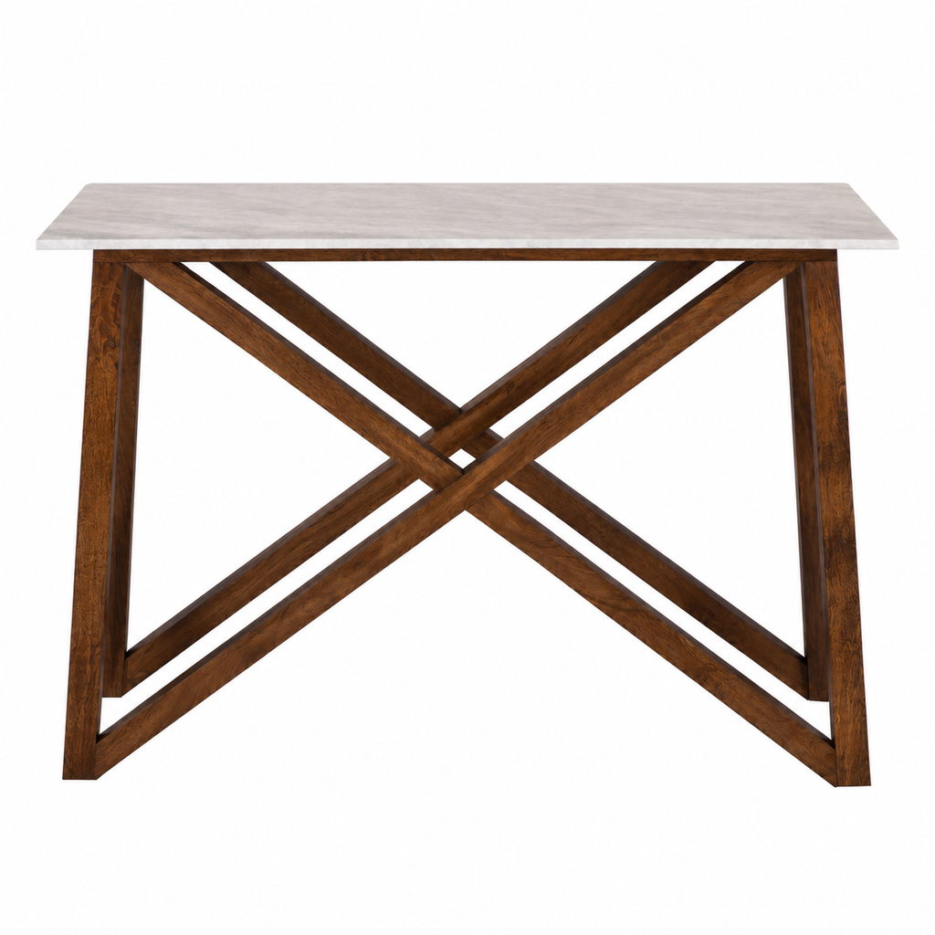 Antwerp Mango Wood Marble Top Console Table
