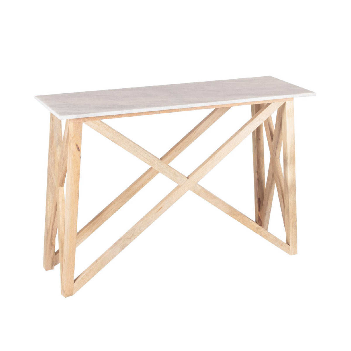 Antwerp Mango Wood Marble Top Console Table