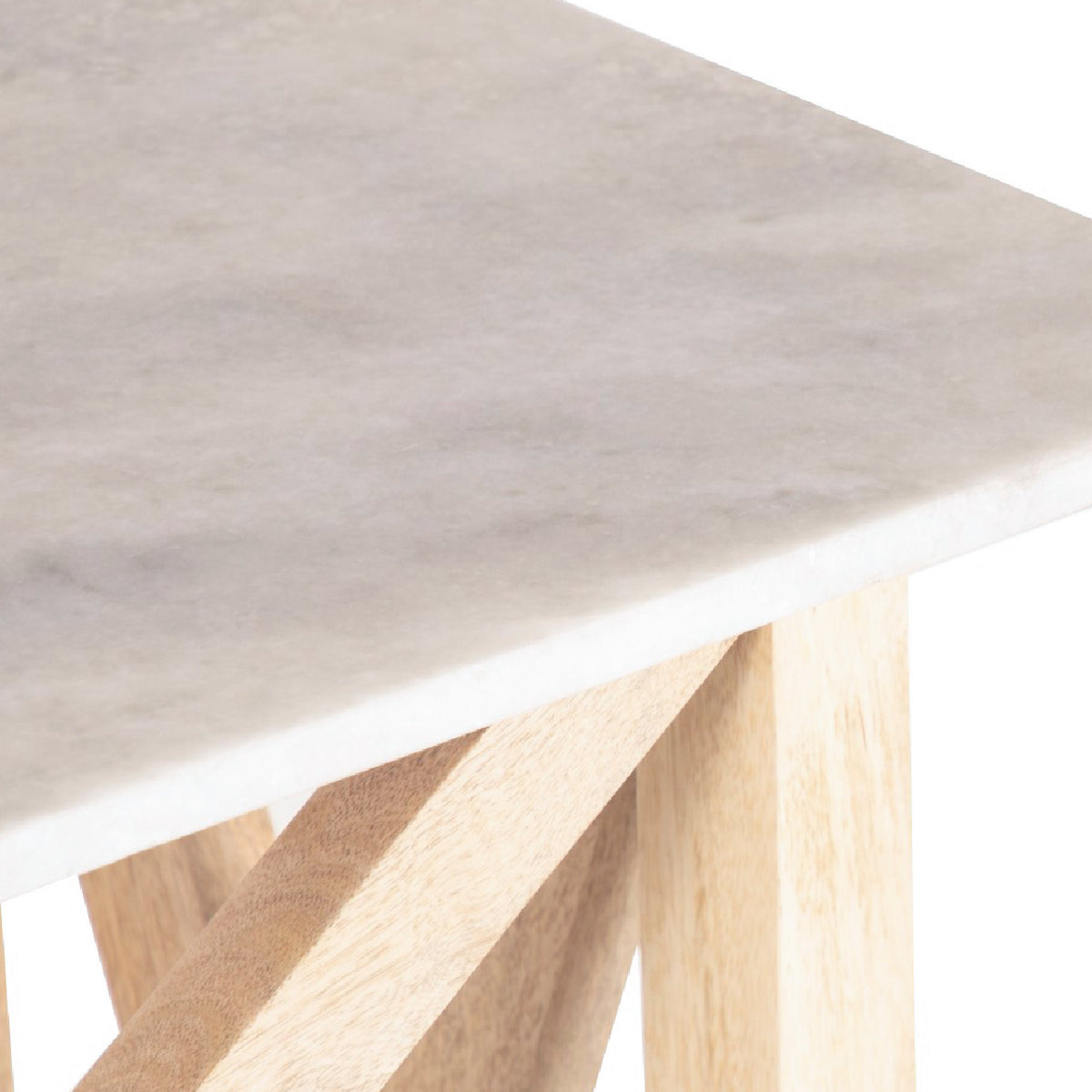 Antwerp Mango Wood Marble Top Console Table