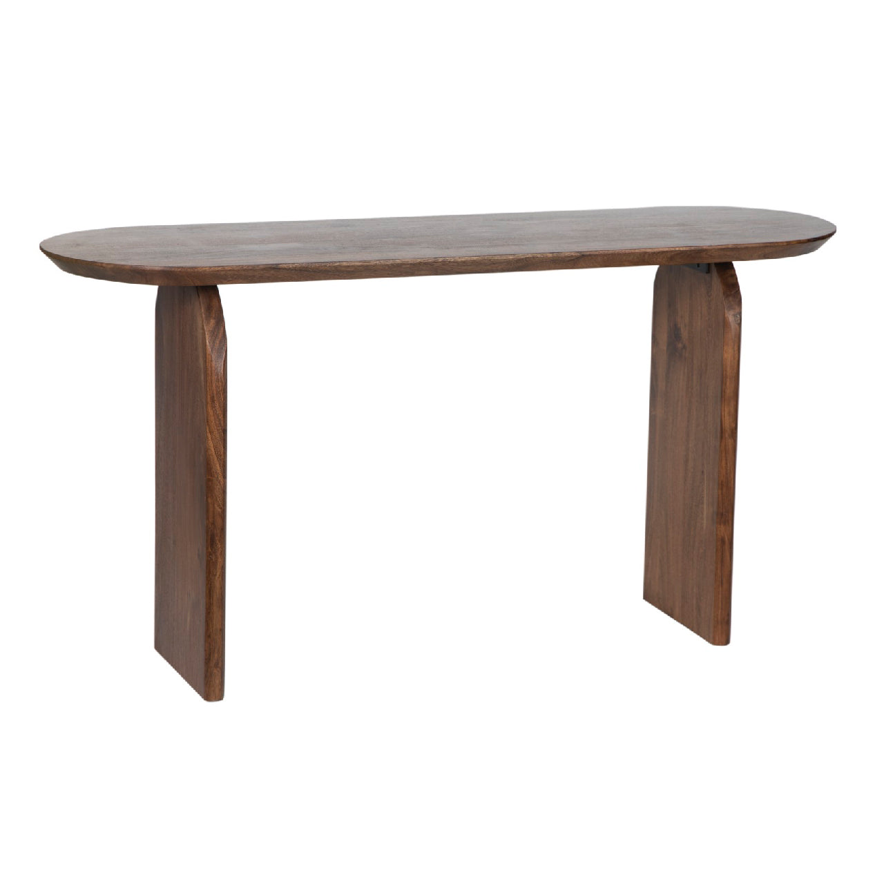 Arch Acacia Wood Oval Console Table