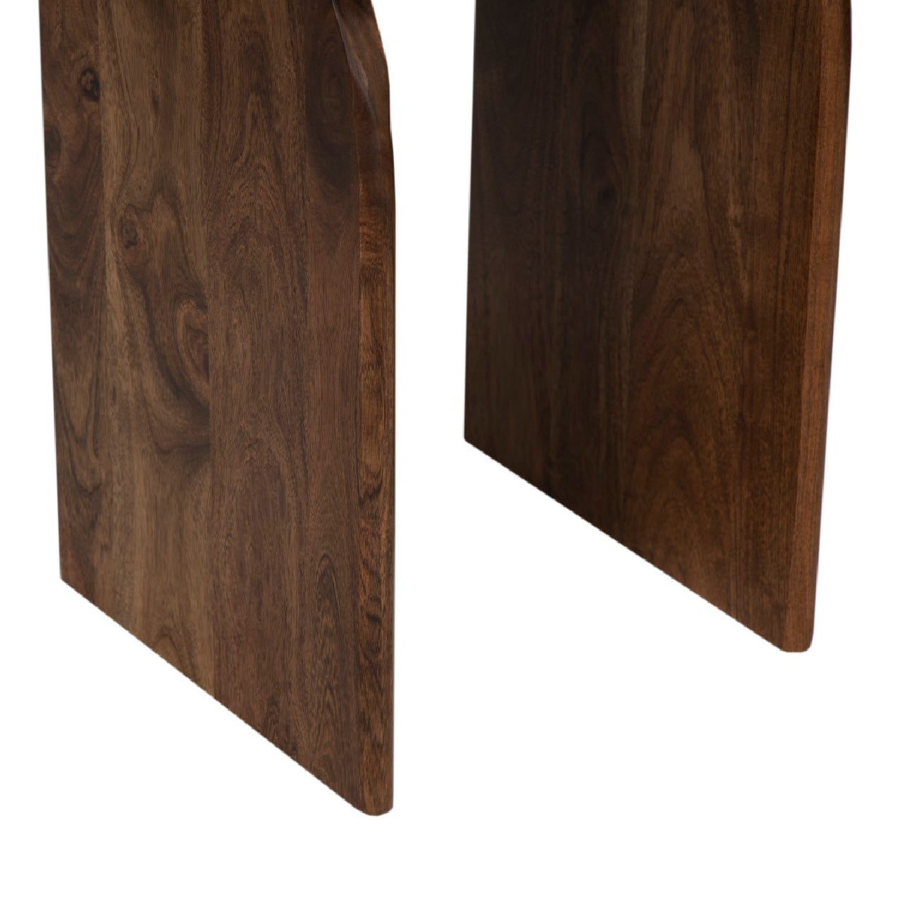 Arch Acacia Wood Oval Side Table
