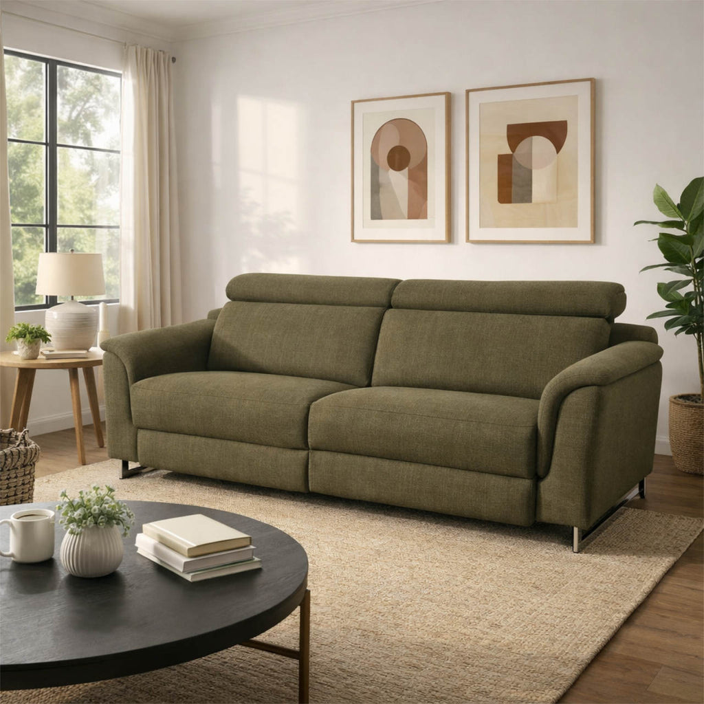 Arden Farbic Comfort Recliner - Moss Green