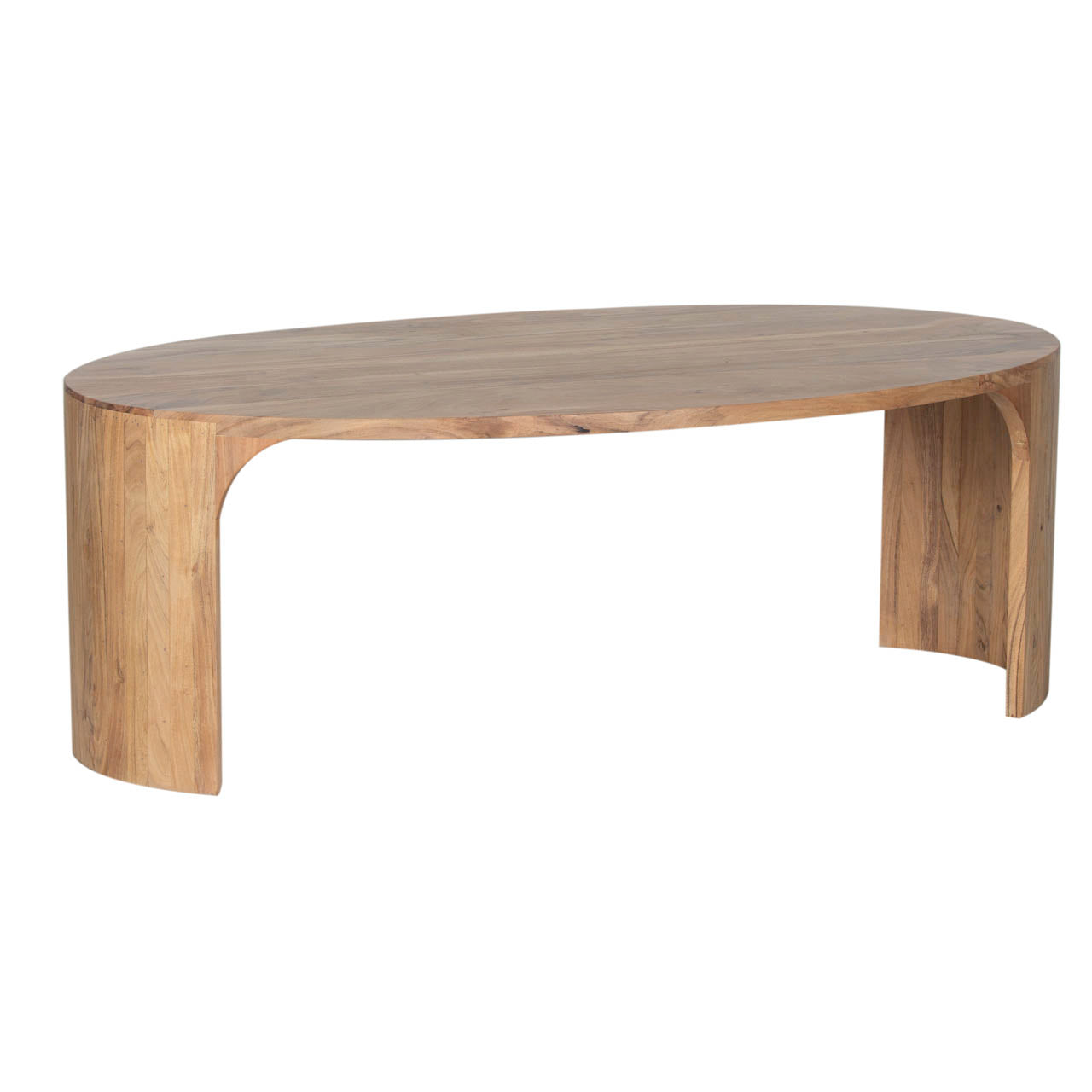 Aria Acacia Wood Oval Coffee Table