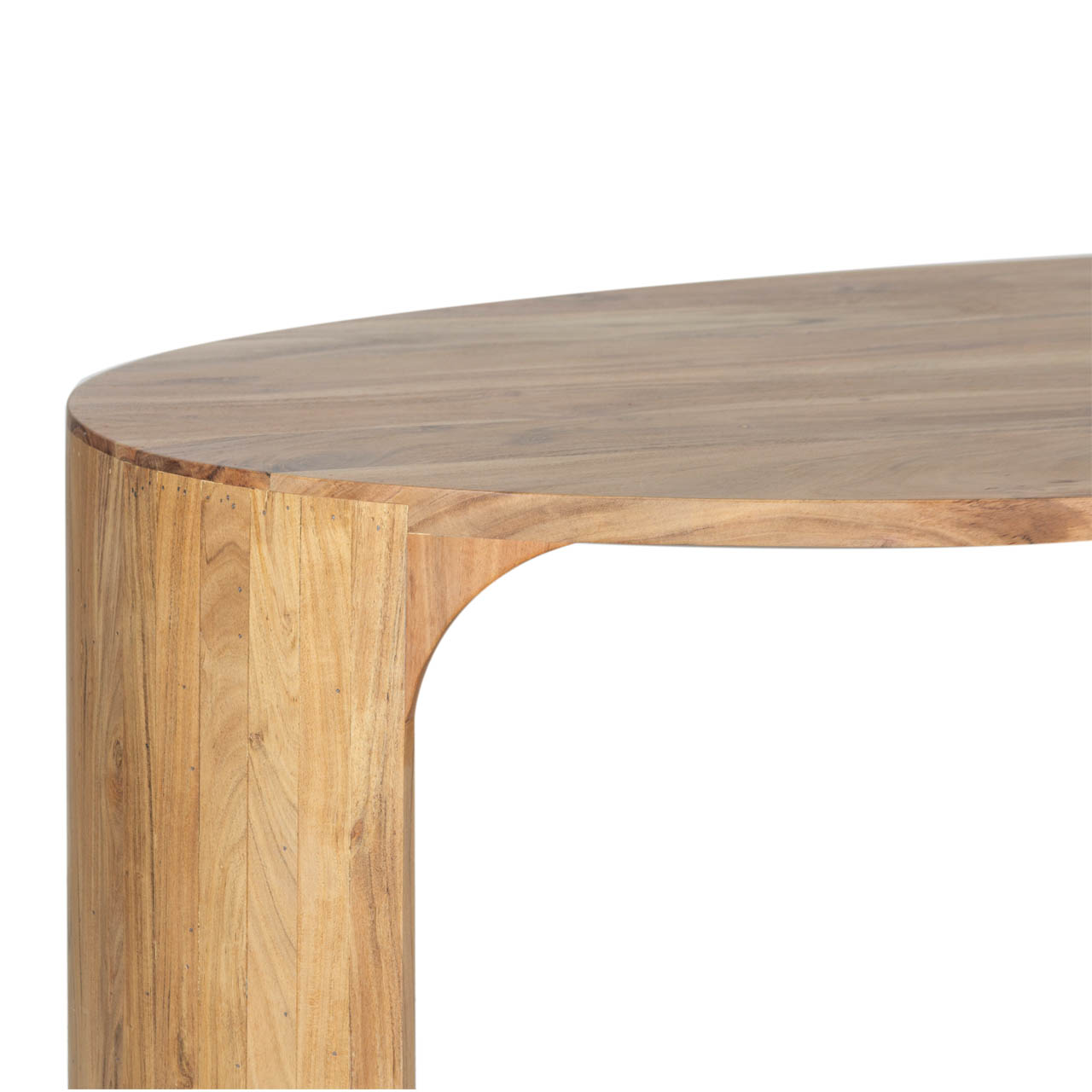Aria Acacia Wood Oval Coffee Table