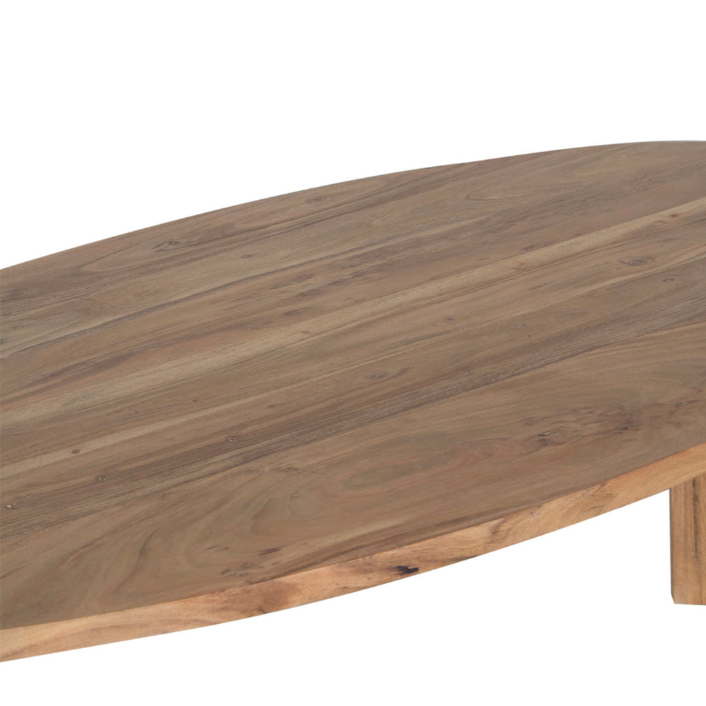 Aria Acacia Wood Oval Coffee Table