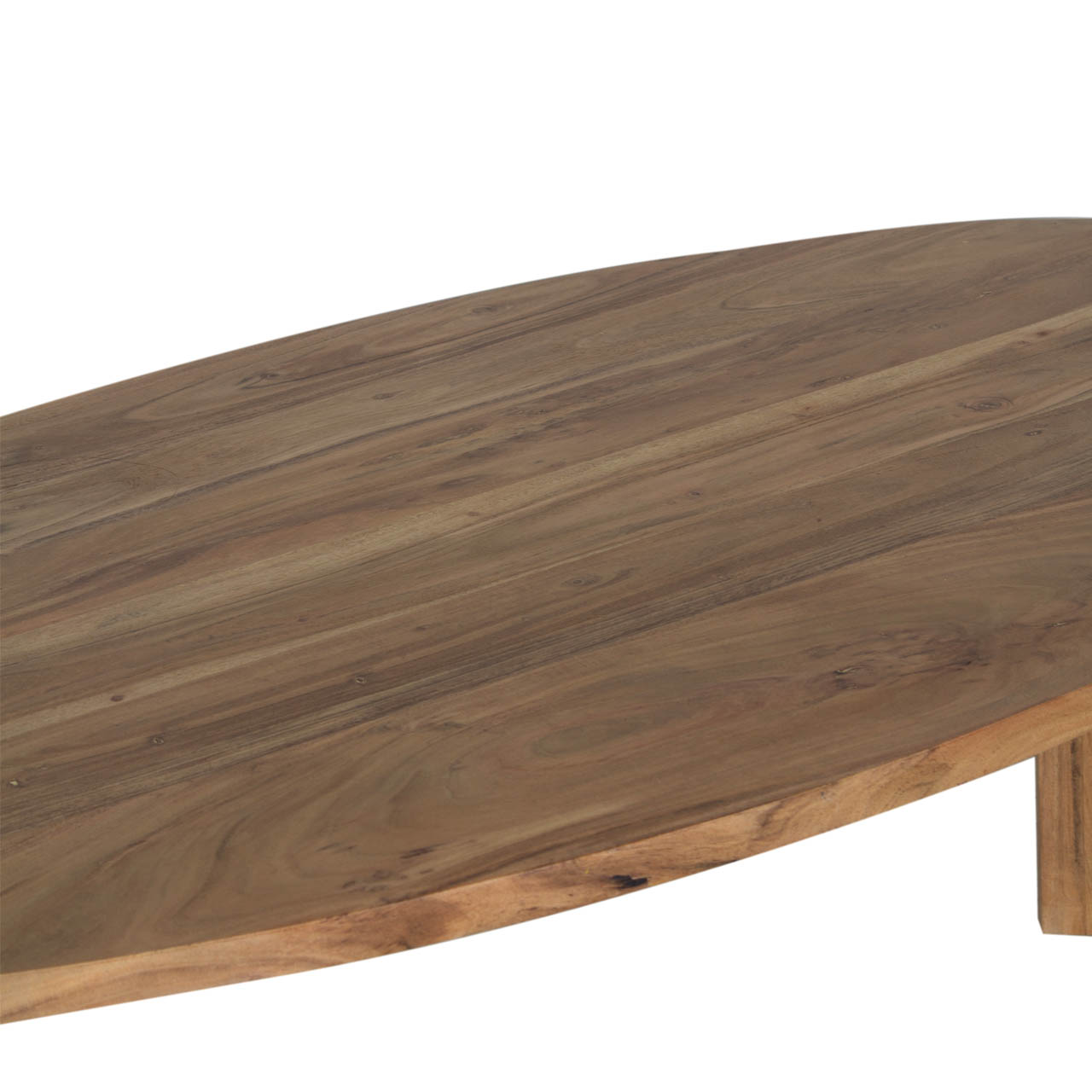 Aria Acacia Wood Oval Coffee Table