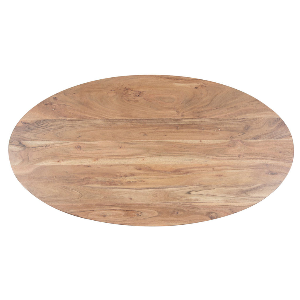 Aria Acacia Wood Oval Coffee Table