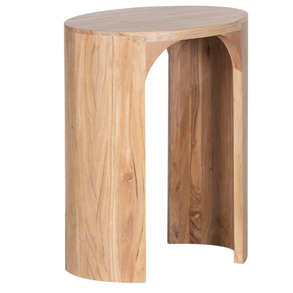 Aria Acacia Wood Oval Side Table - Natural