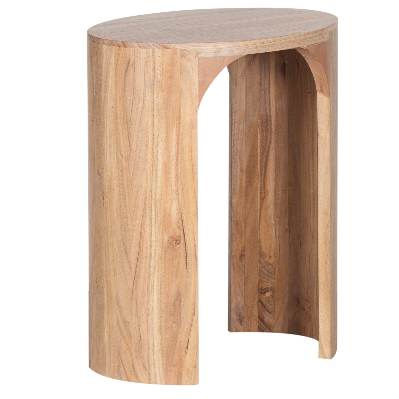 Aria Acacia Wood Oval Side Table - Natural