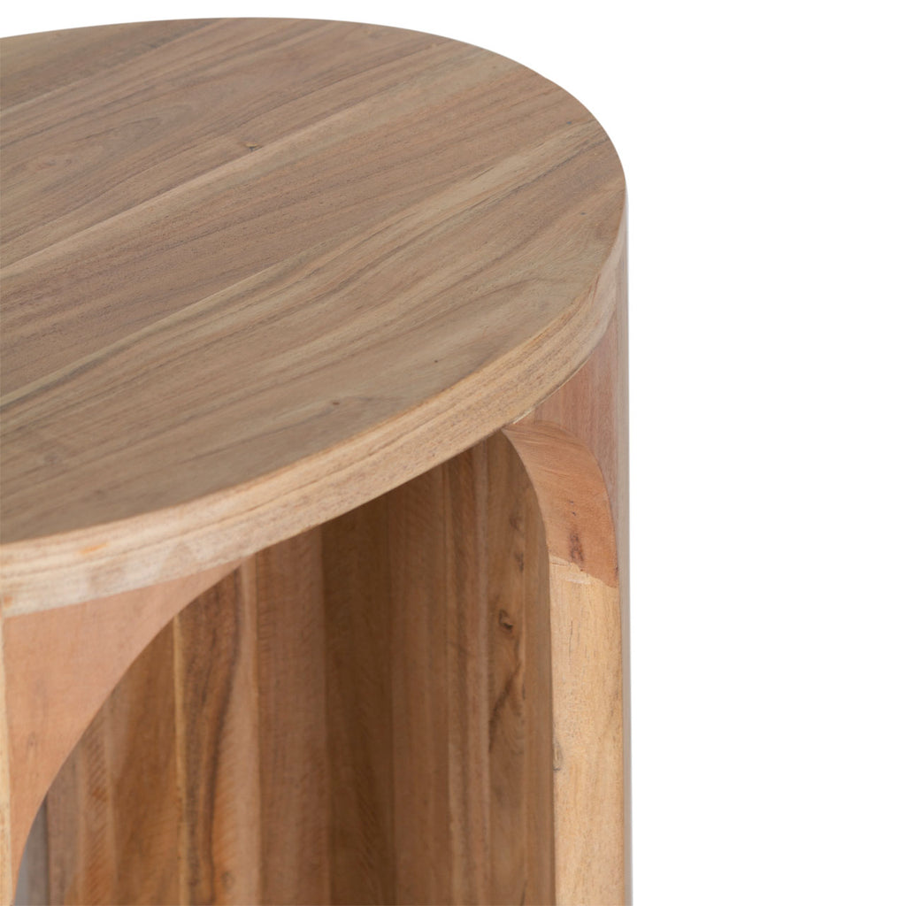 Aria Acacia Wood Oval Side Table - Natural