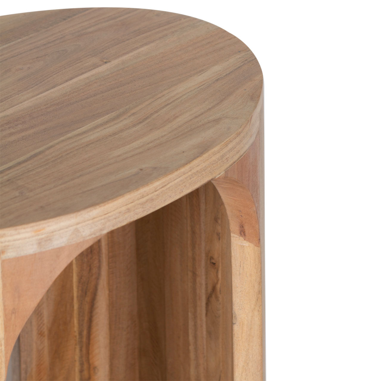 Aria Acacia Wood Oval Side Table - Natural