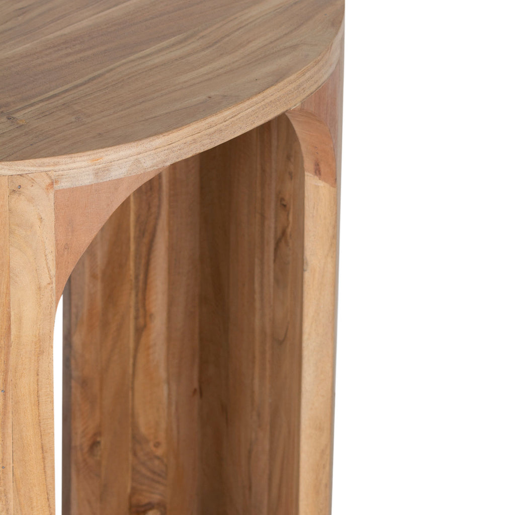 Aria Acacia Wood Oval Side Table - Natural