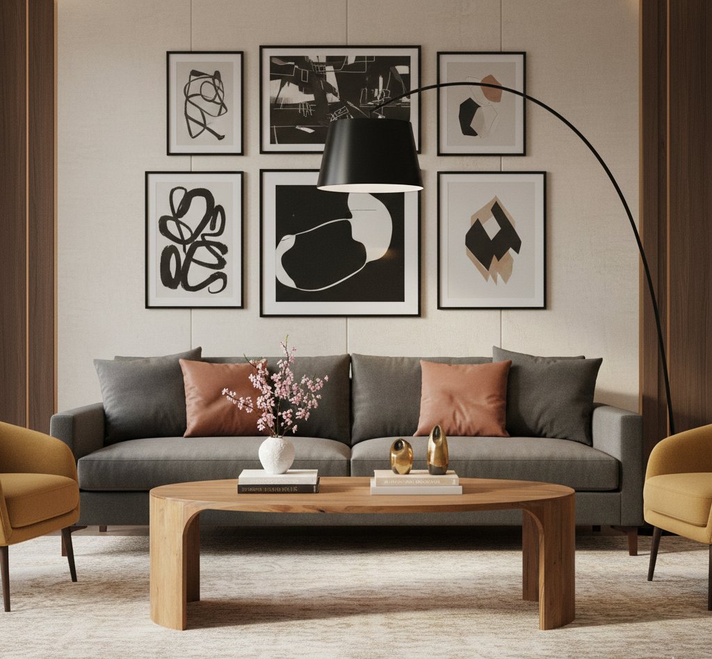 Aria Acacia Wood Oval Coffee Table