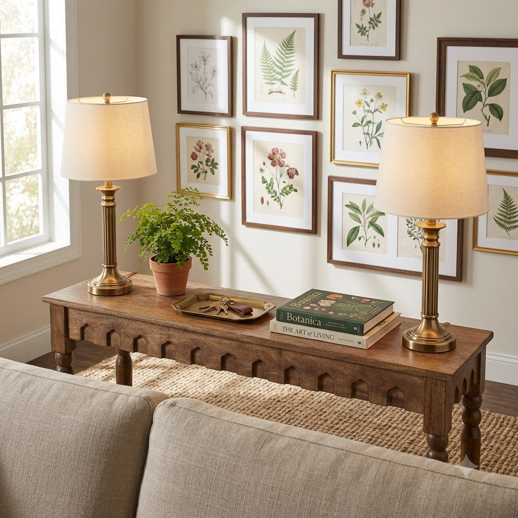 Ashford Mango Wood Console Table - Walnut