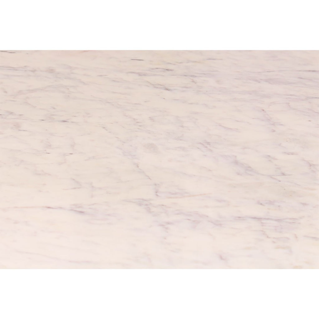 Aspen Acacia Wood Marble Top Dining Table - Cognac / White