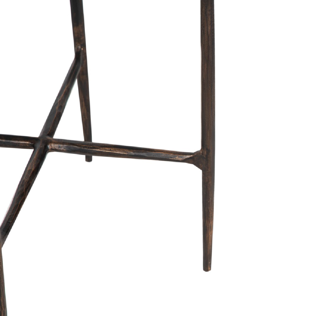 Aviva Hammered Metal Textured Square Martini Table