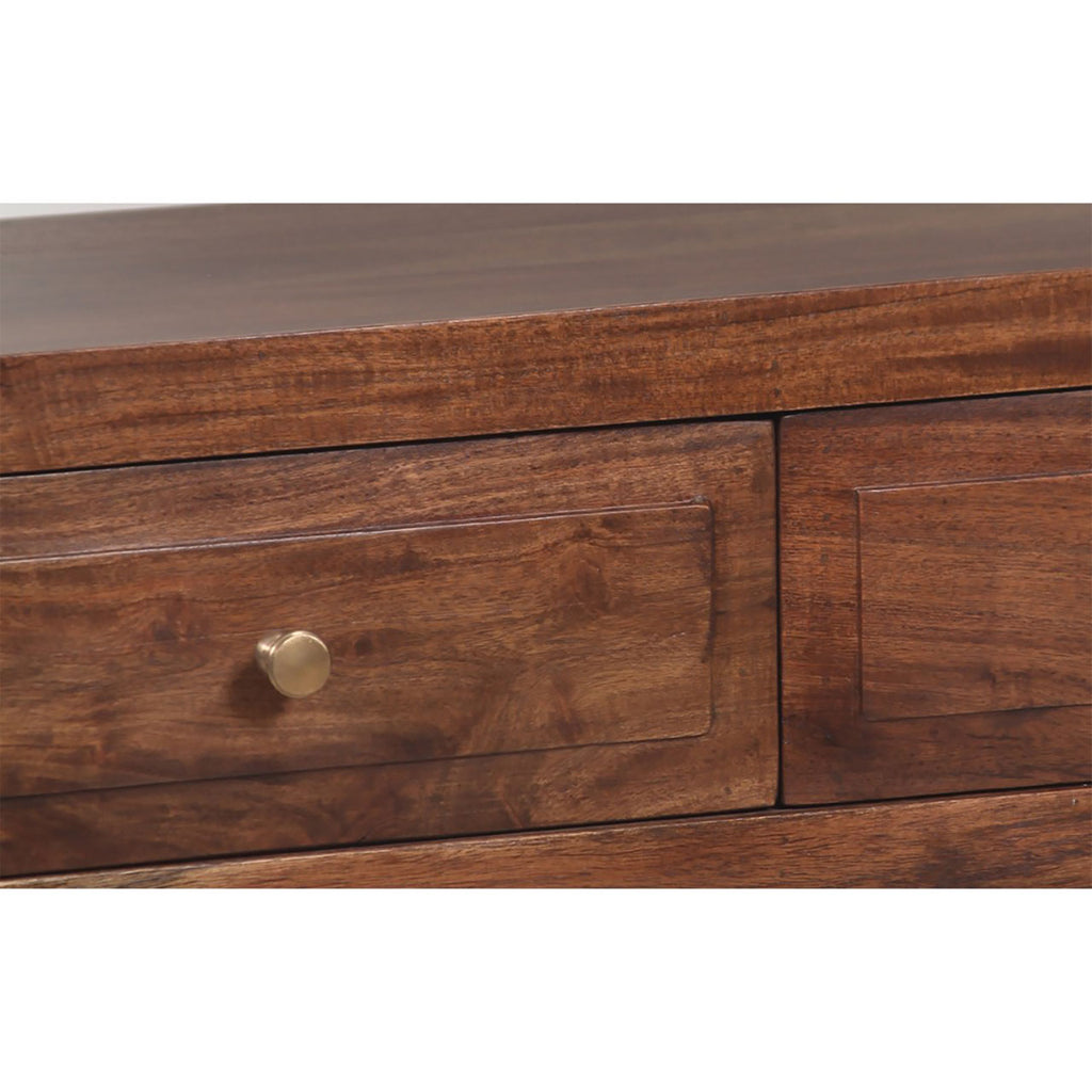 Bilbao Acacia Wood 2 Drawer Console Table – Washed Walnut