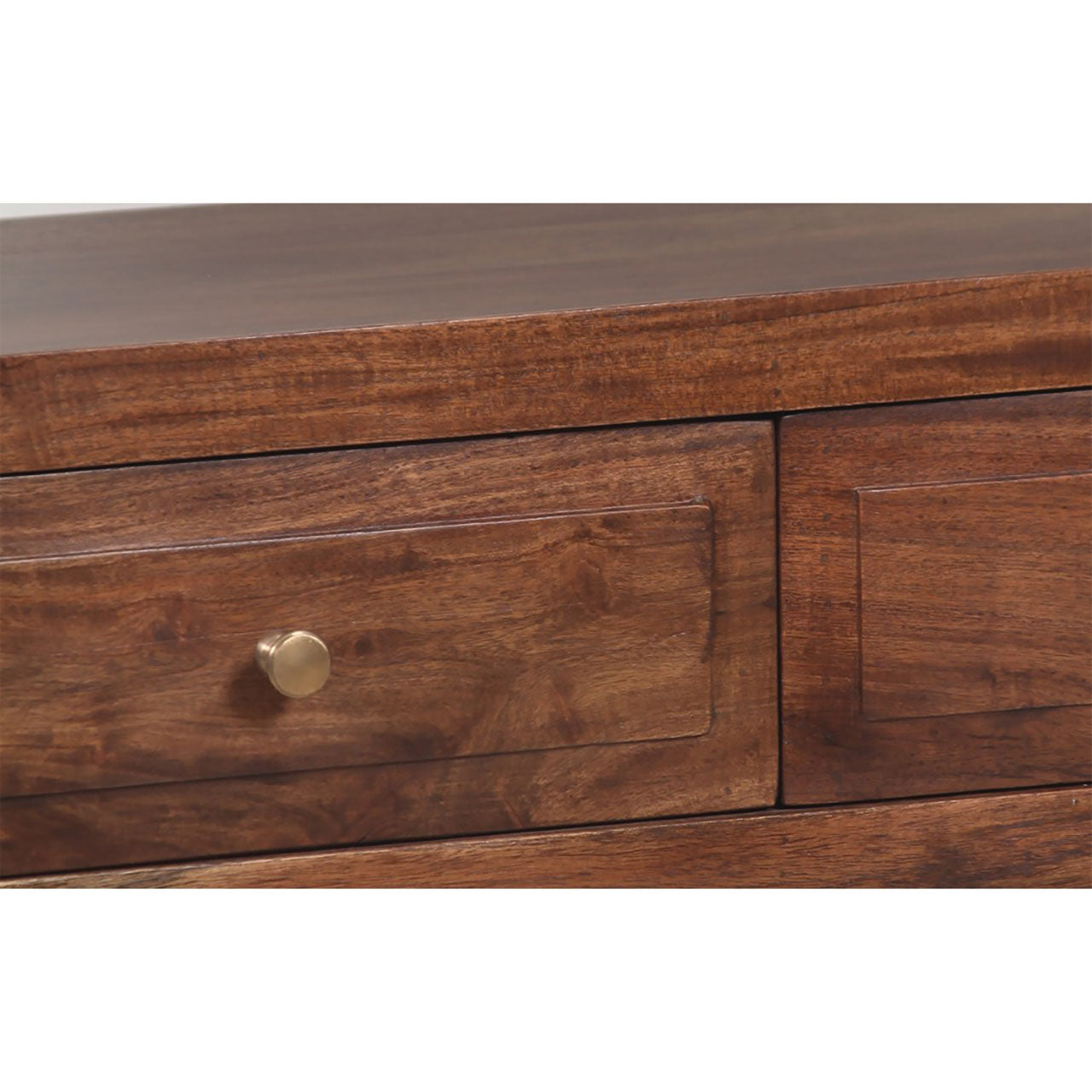 Bilbao Acacia Wood 2 Drawer Console Table – Washed Walnut