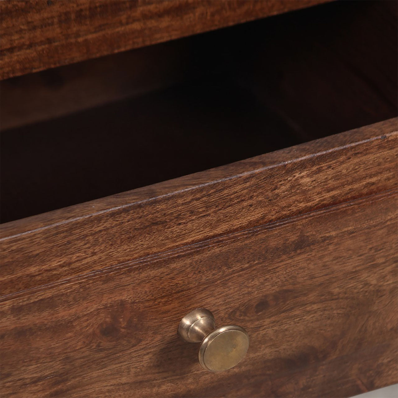 Bilbao Acacia Wood 2 Drawer Console Table – Washed Walnut