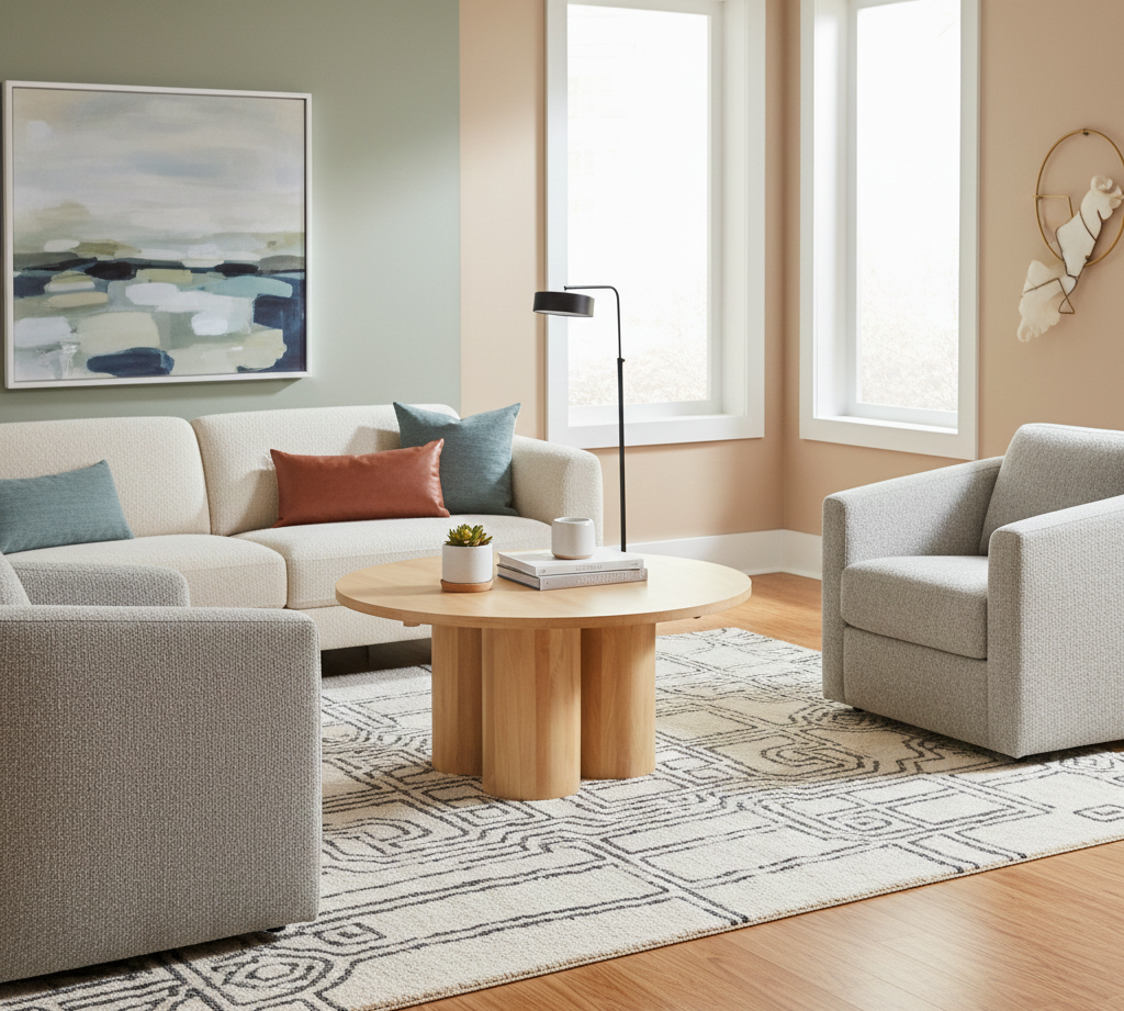 Baarlo Mango Wood Round Coffee Table