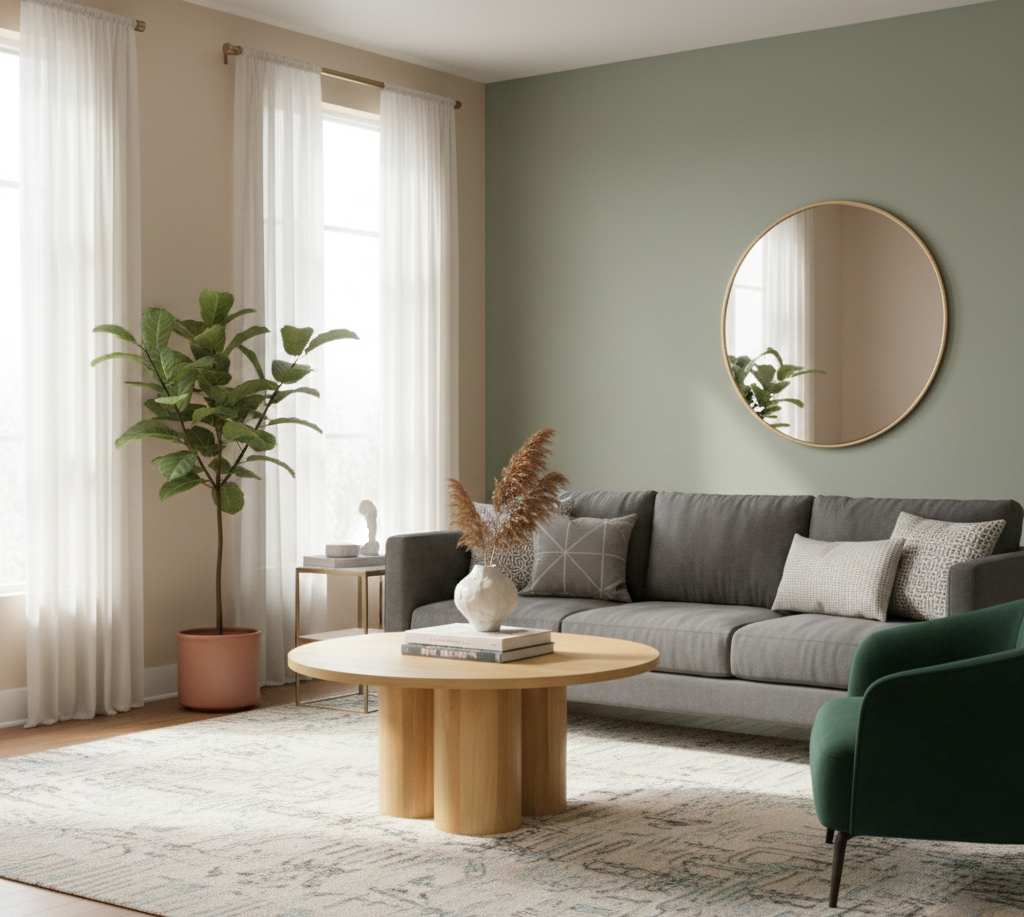 Baarlo Mango Wood Round Coffee Table