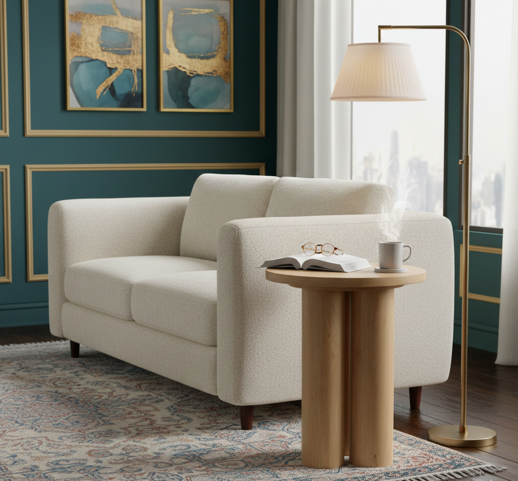 Baarlo Mango Wood Round Side Table
