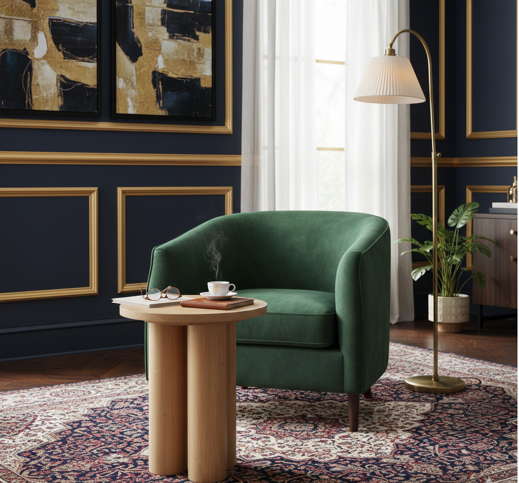 Baarlo Mango Wood Round Side Table