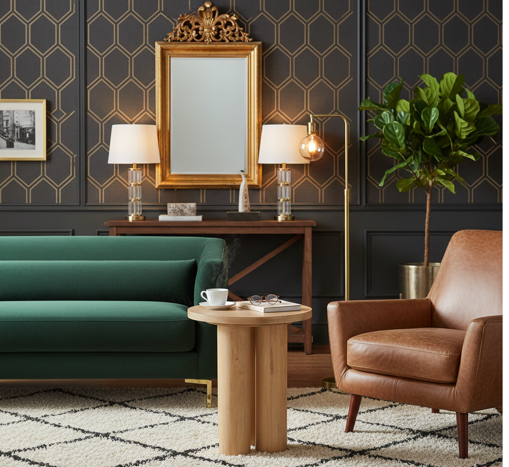 Baarlo Mango Wood Round Side Table