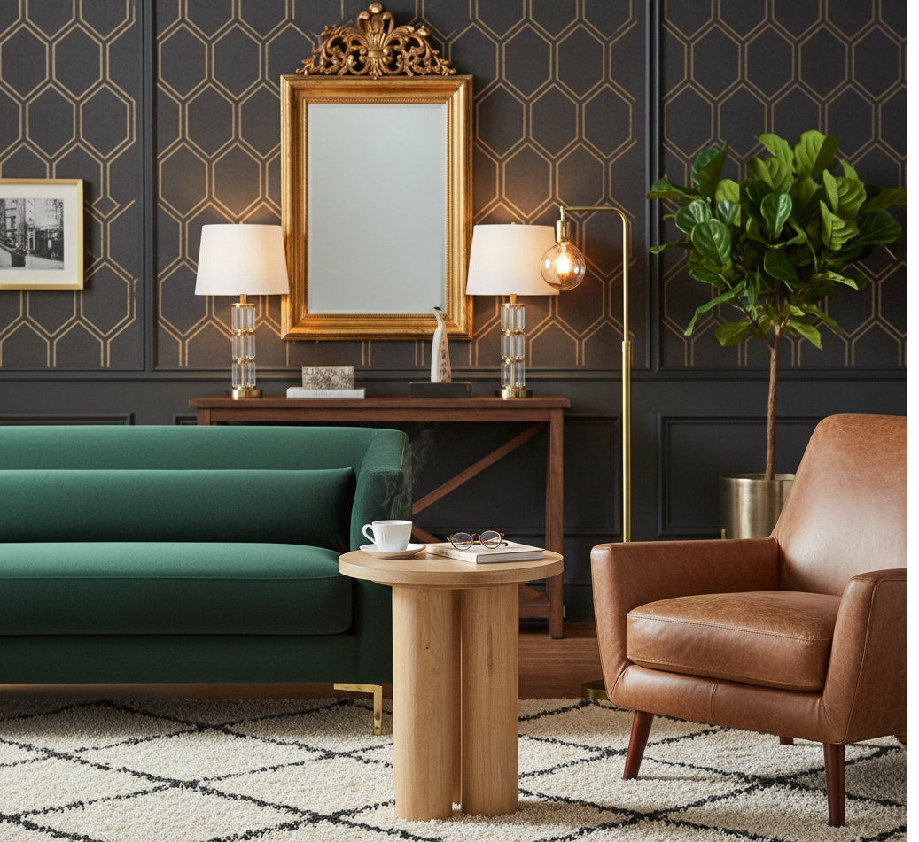 Baarlo Mango Wood Round Side Table