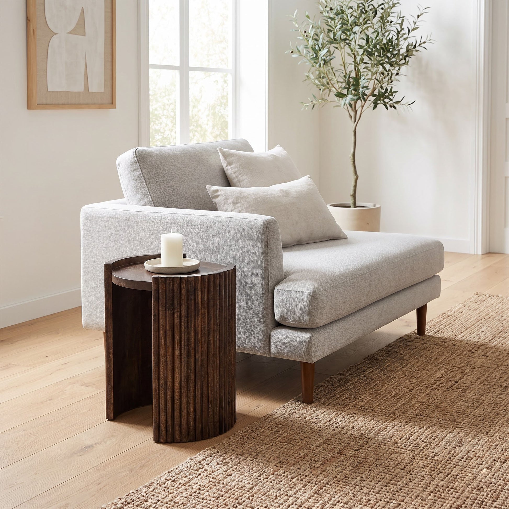 Bali Mango Wood Round Side Table