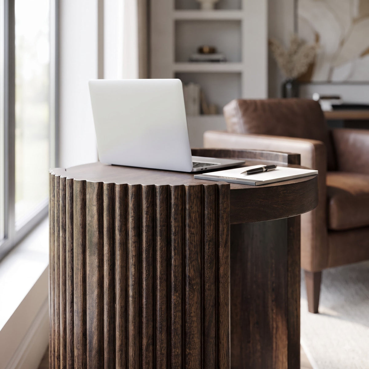Bali Mango Wood Round Side Table