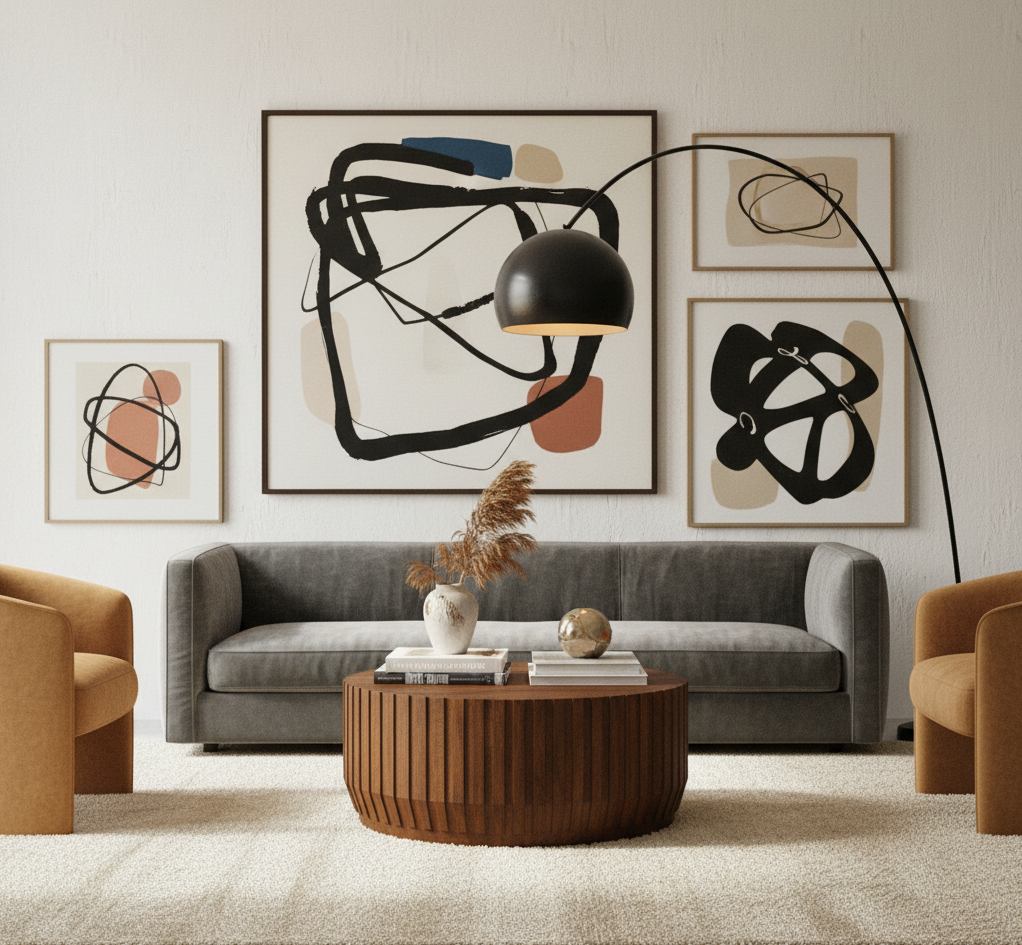 Barrel Mango Wood Round Coffee Table