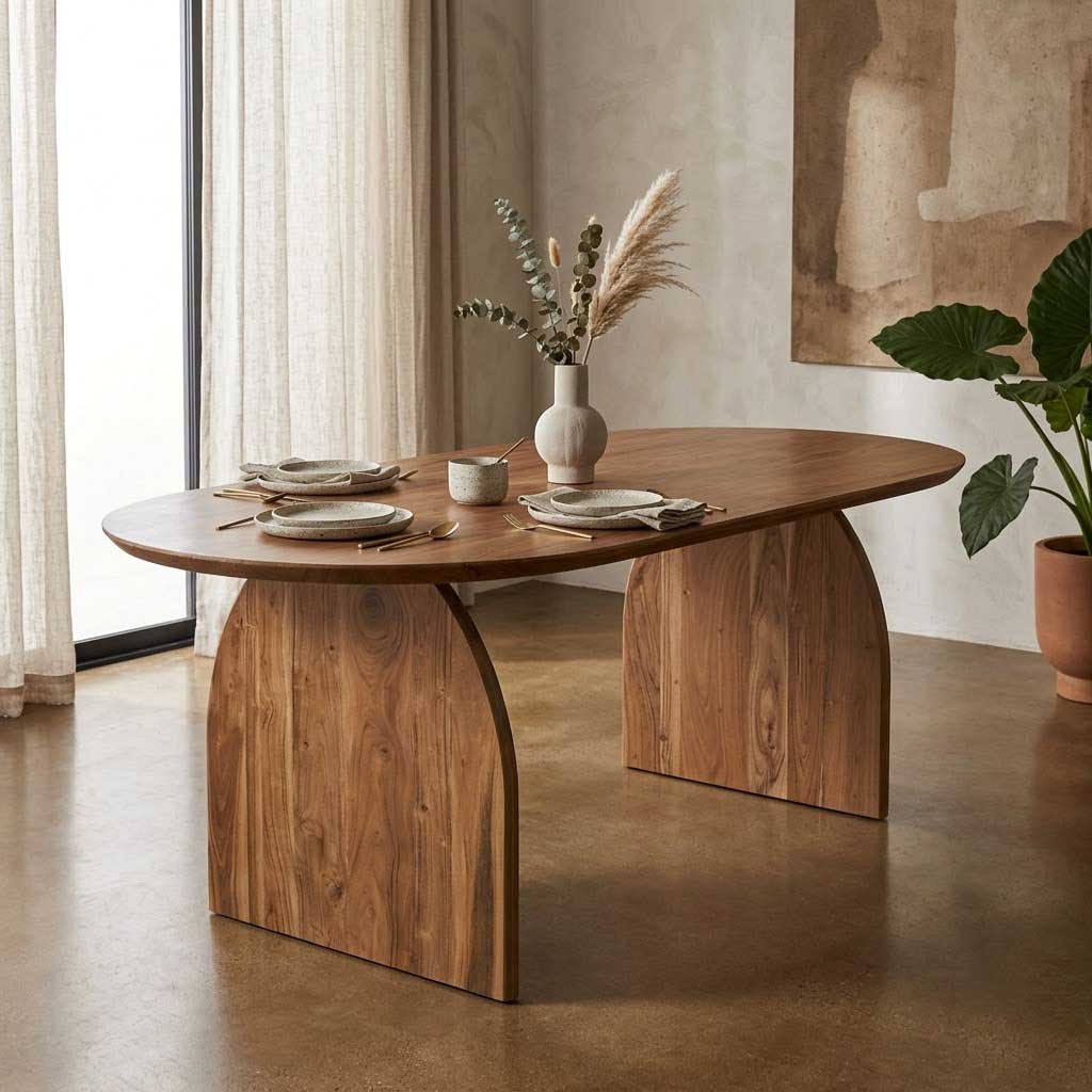 Bedlum Acacia Wood Dining Table