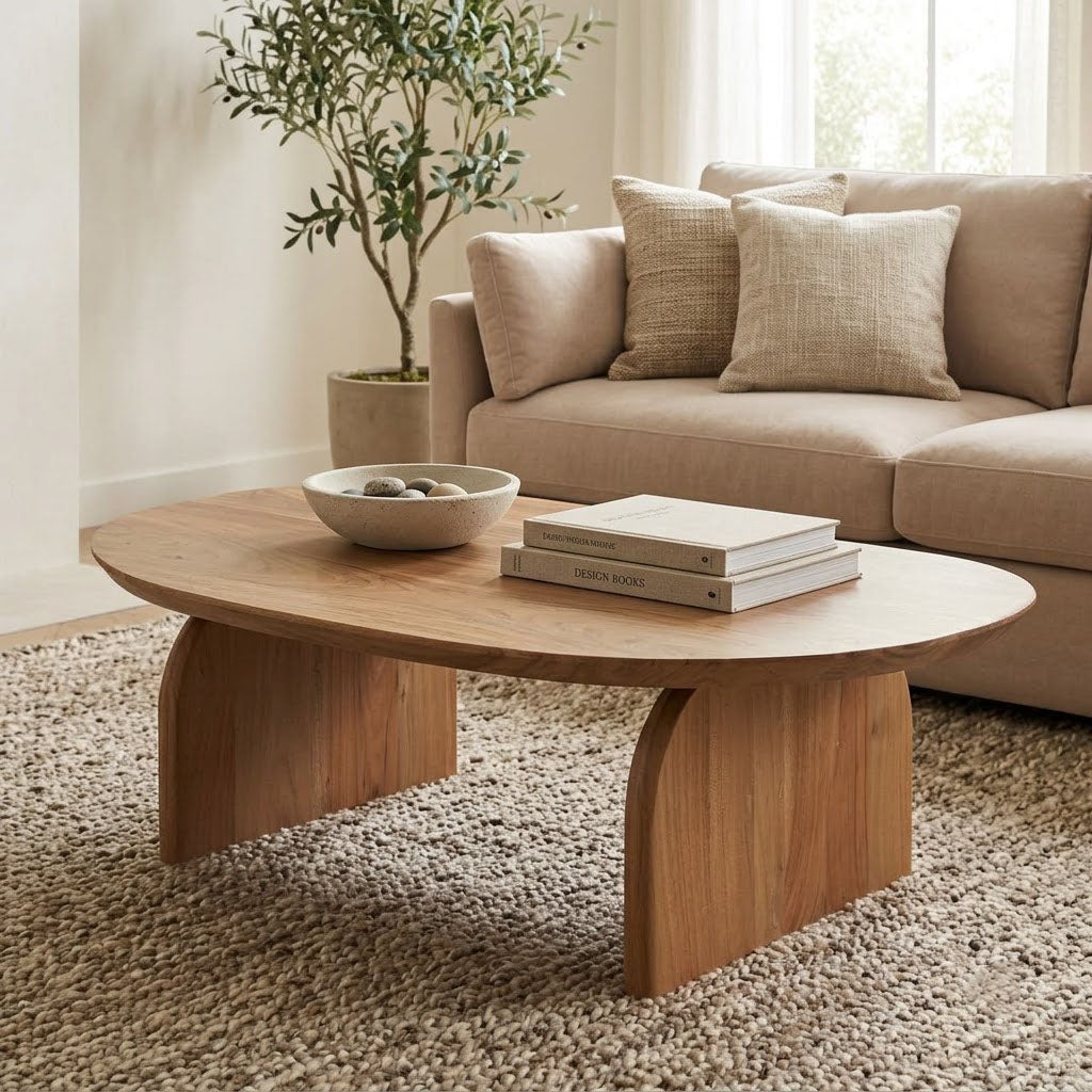 Bedum Coffee Table Acacia Wood Natural