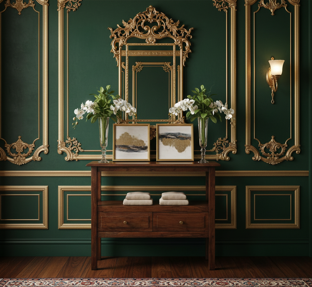 Bilbao Acacia Wood 2 Drawer Console Table – Washed Walnut