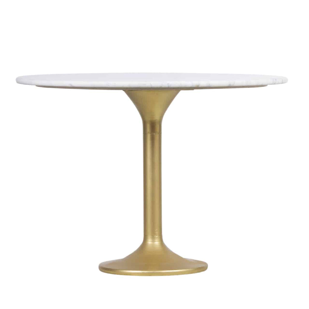 Bistro Marble Top Small Round Dining Table