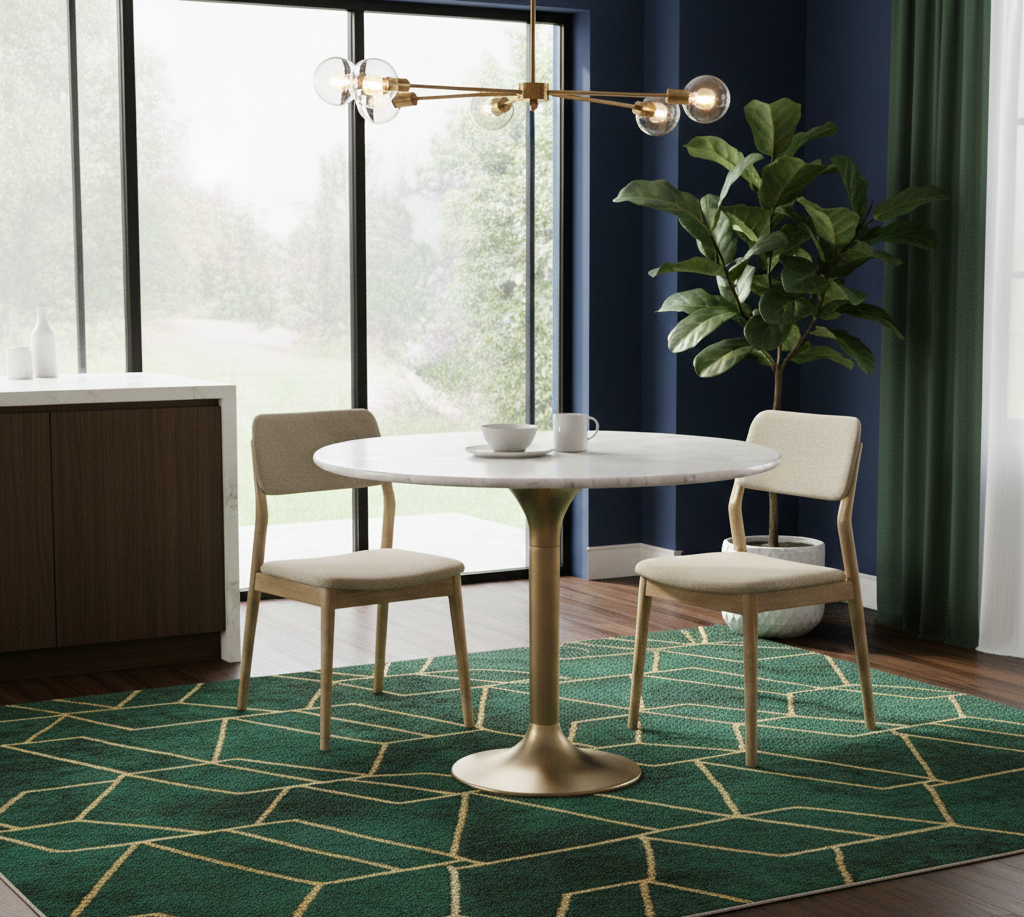 Bistro Marble Top Small Round Dining Table