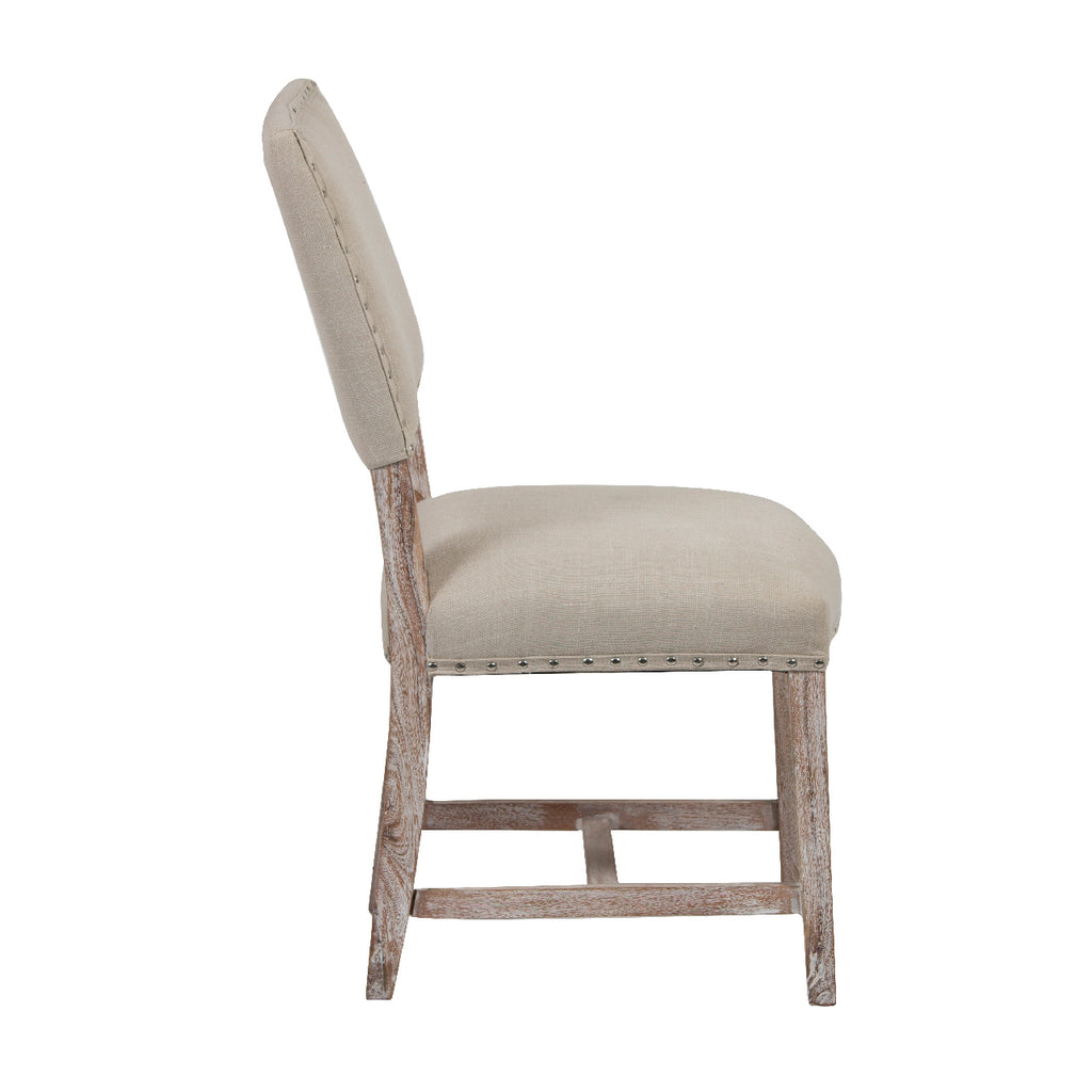 Bristol Acacia Wood Fabric Dining Chair