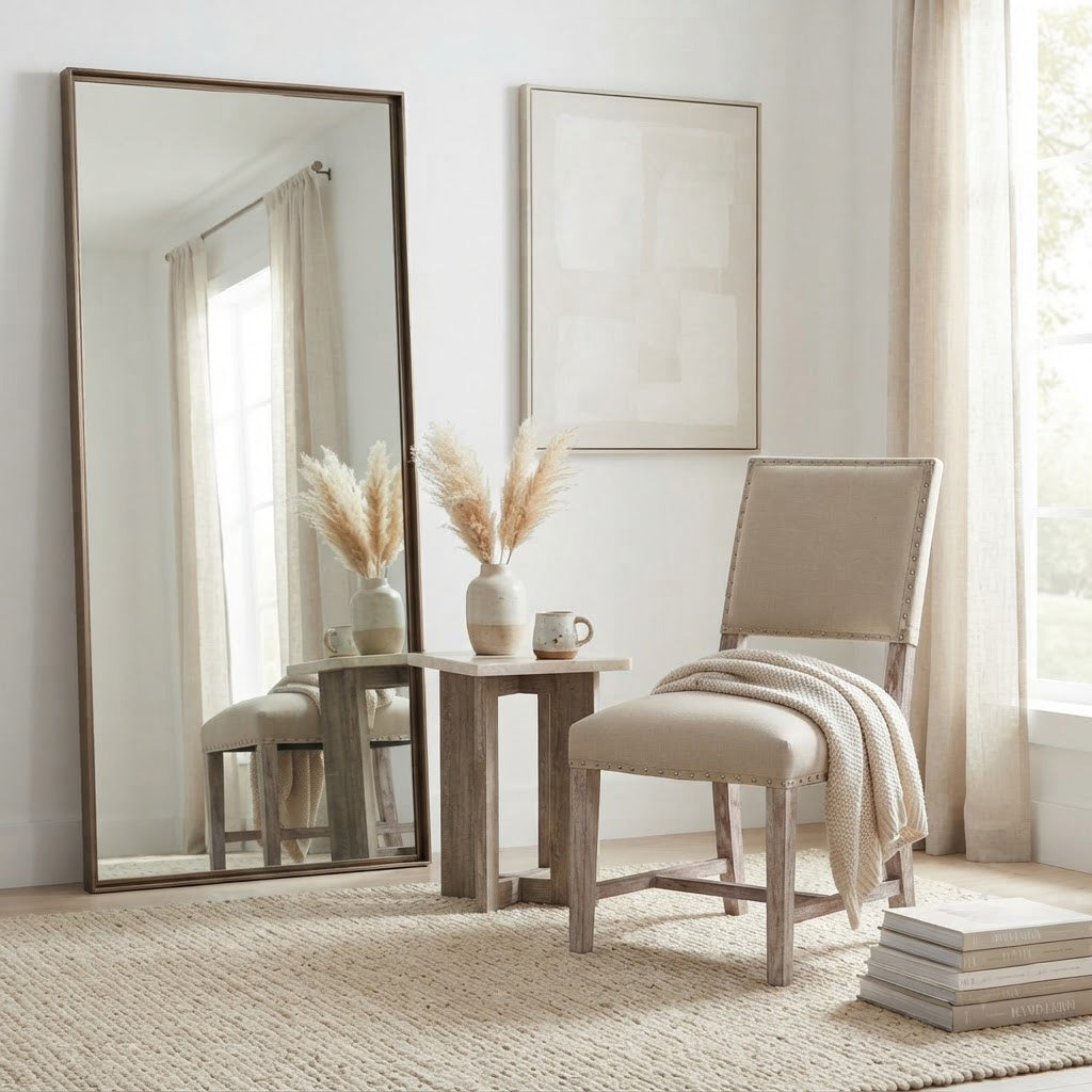 Bristol Acacia Wood Fabric Dining Chair