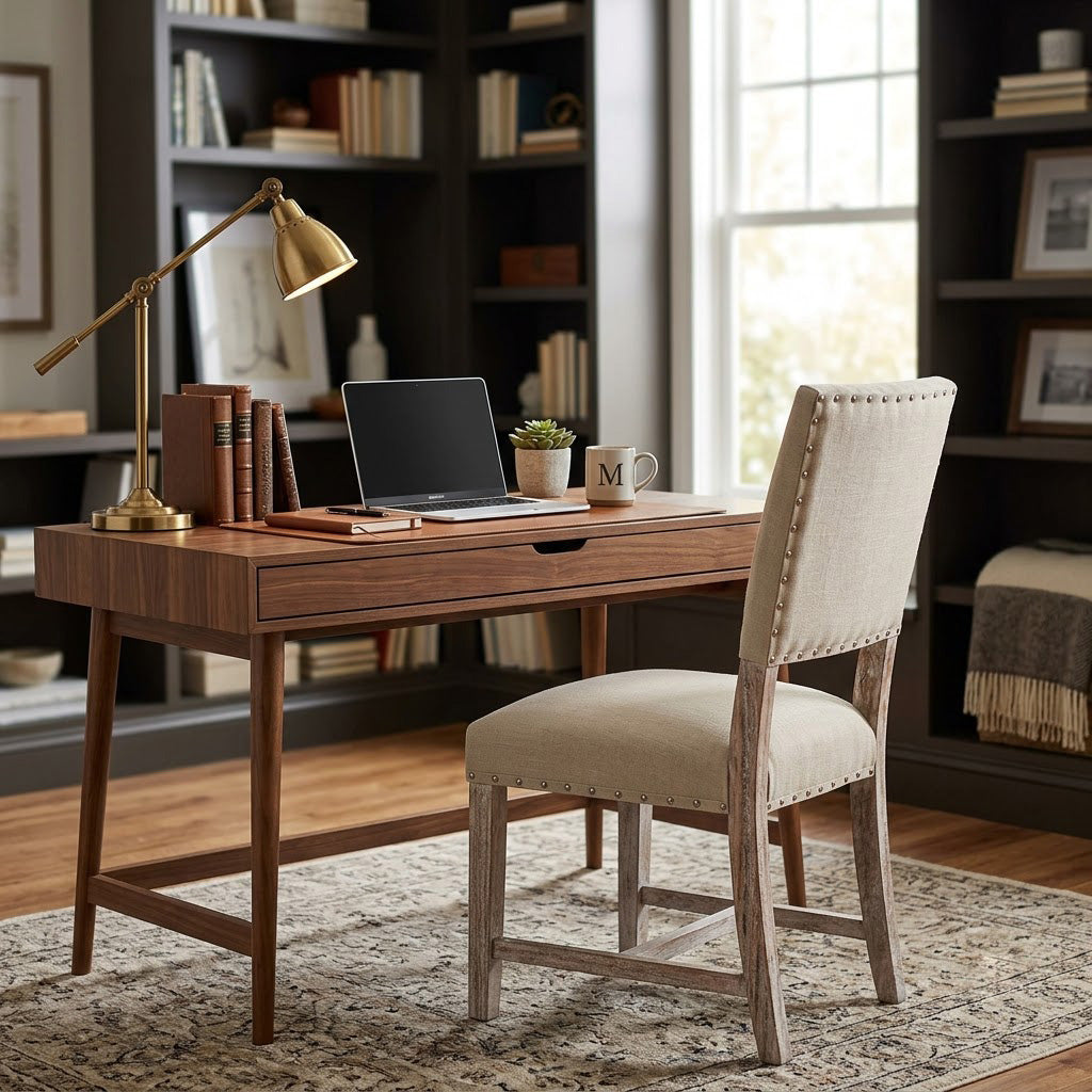 Bristol Acacia Wood Fabric Dining Chair