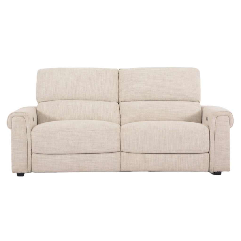 Bristol Fabric Comfort Recliner Sofa - Ivory