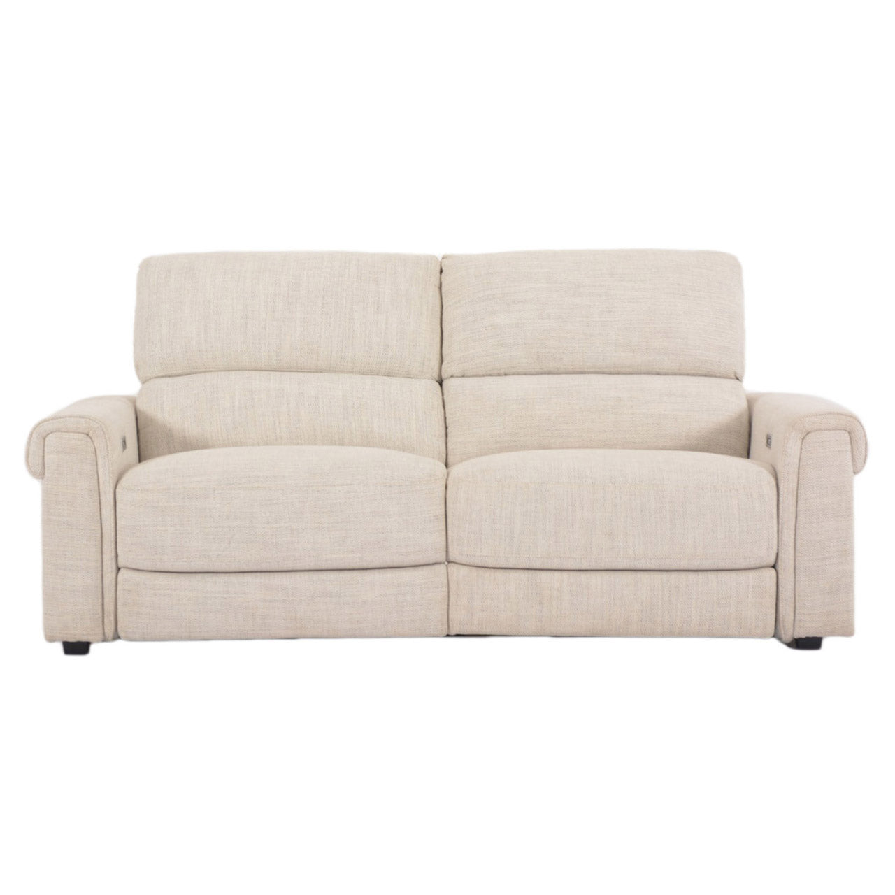 Bristol Fabric Comfort Recliner Sofa - Ivory