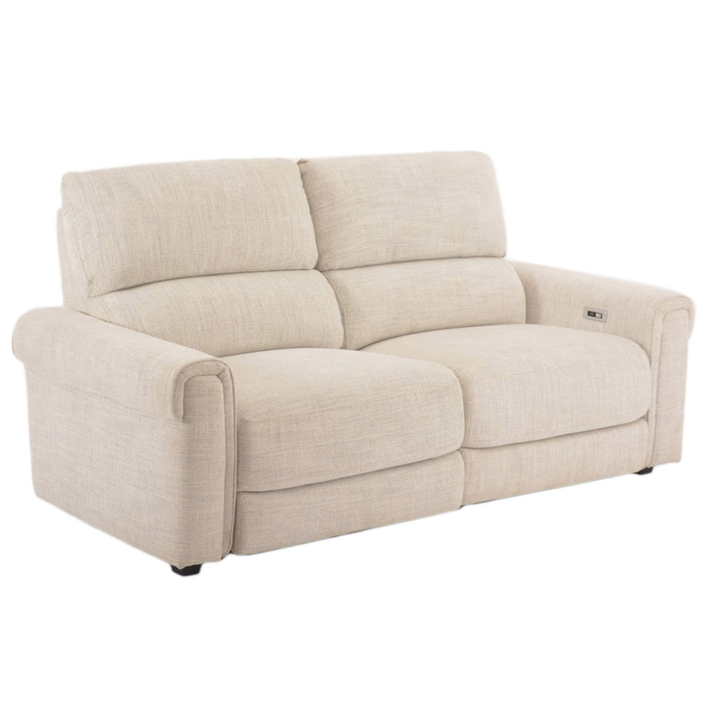 Bristol Fabric Comfort Recliner Sofa - Ivory