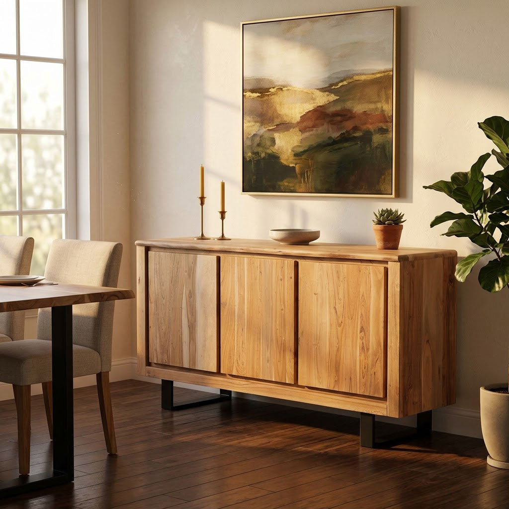 Cyprus Acacia Live Edge 3 Door Buffet