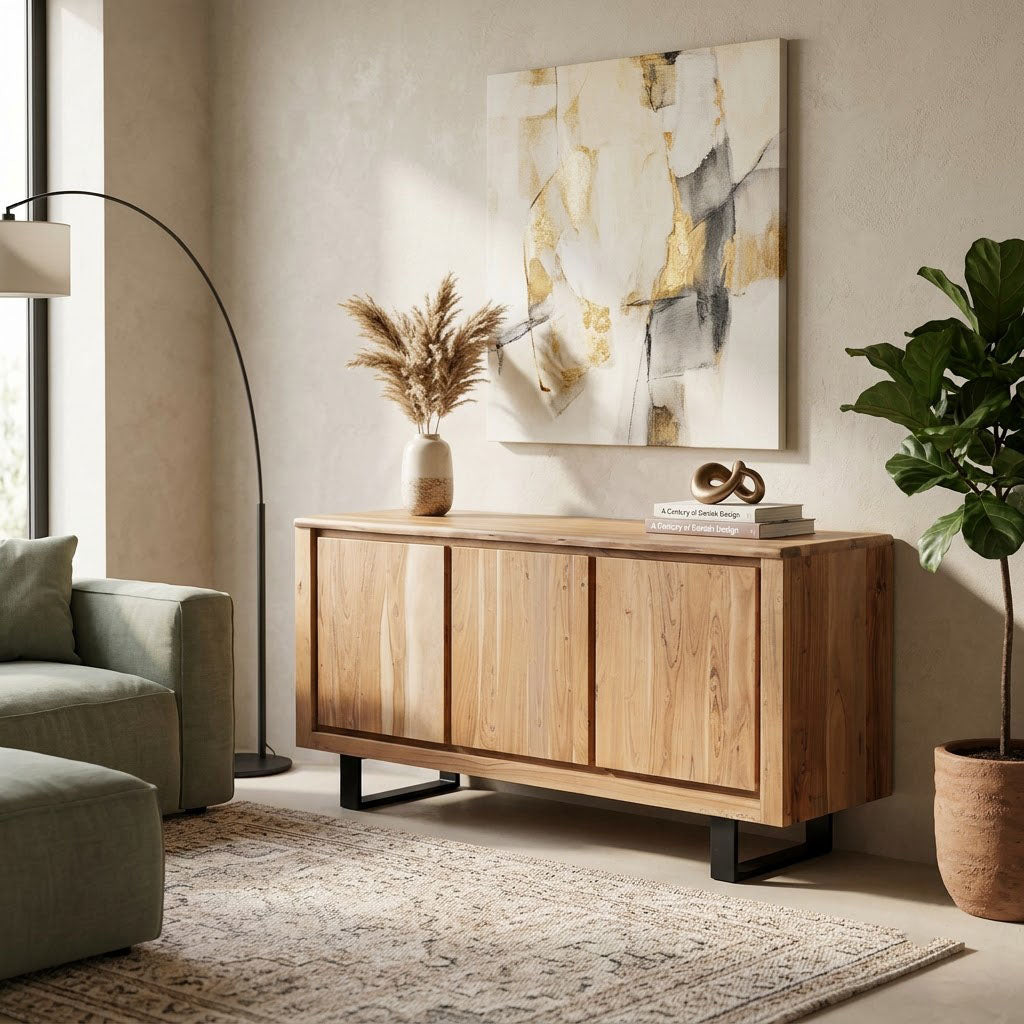 Cyprus Acacia Live Edge 3 Door Buffet
