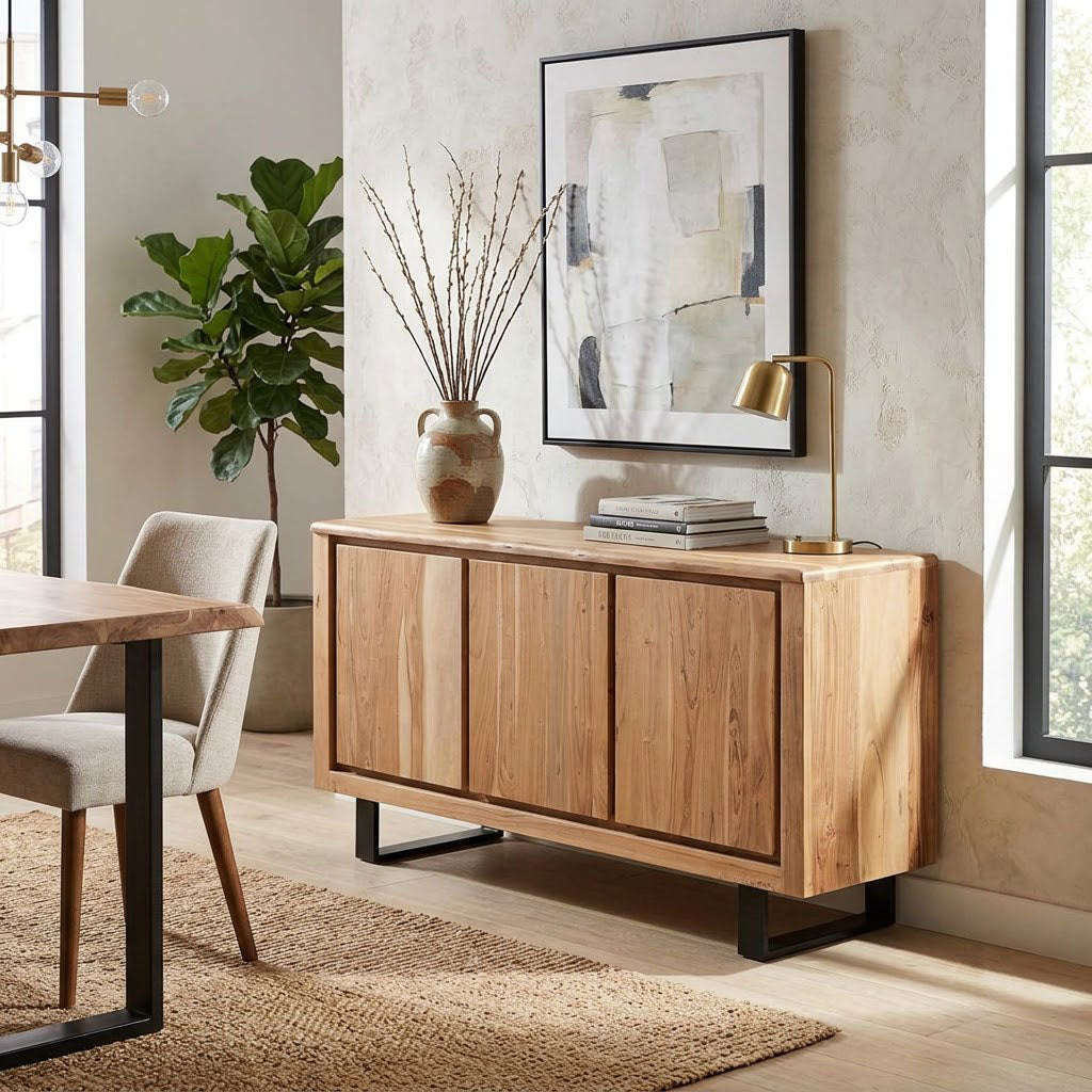Cyprus Acacia Live Edge 3 Door Buffet
