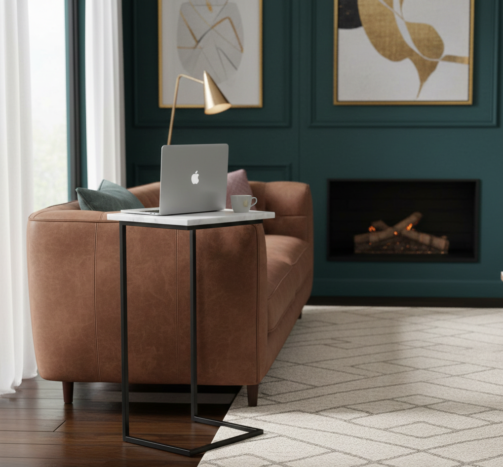 Callix Laptop Table Marble Top