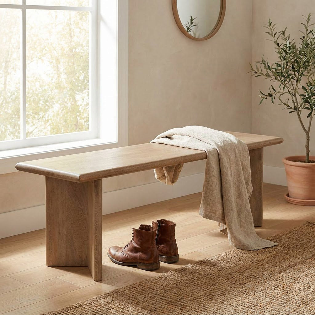 Cambria Mango Wood Dining Bench
