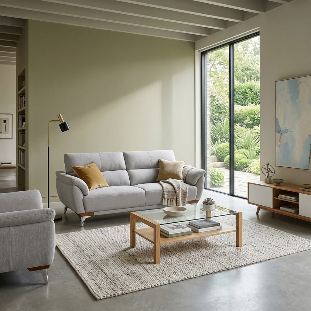 Camden Fabric Comfort Sofa - Blake Cement
