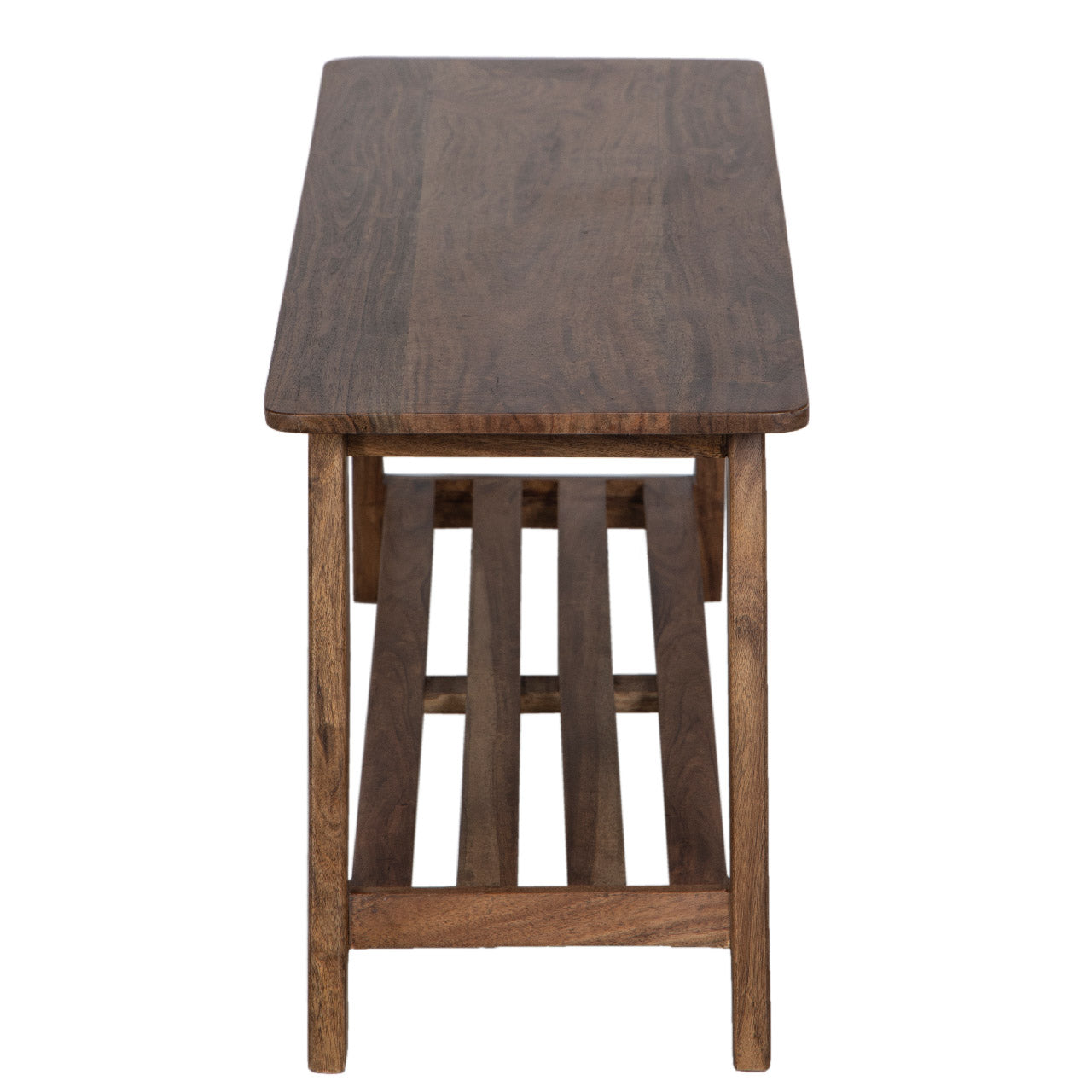Capital Acacia Wood Bench Slatted Shelf - Washed Walnut